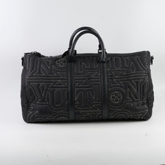 Louis Vuitton Keepall 50 Bandouliere Nylon Black (Snow Capsule Collection)