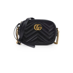 Gucci Mini Marmont Camera Black Crossbody Bag