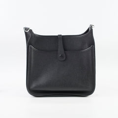 Hermes Evelyne 29 Black Clemence PHW Z Stamp