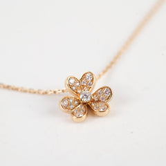 Van Cleef & Arpels Frivoli Pendant Mini Model 18k Rose Gold Diamonds