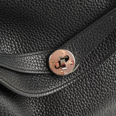 Hermes Lindy 30 Clemence Black D Stamp