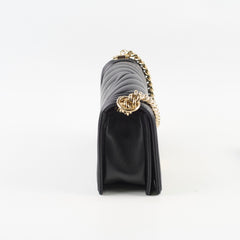 Chanel Old Medium Boy Black Lambskin Chevron