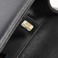 Chanel Old Medium Boy Black Lambskin Chevron
