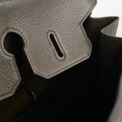 Hermes Birkin 35 Ebene/ Ecru Toile H [F]