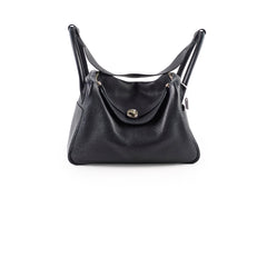 Hermes Lindy 30 Black Clemence SHW T Stamp
