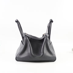 Hermes Lindy 30 Black Clemence SHW T Stamp