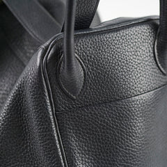 Hermes Lindy 30 Black Clemence SHW T Stamp