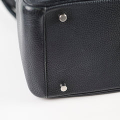 Hermes Lindy 30 Black Clemence SHW T Stamp