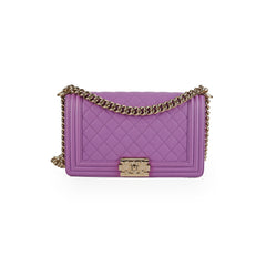Chanel Old Medium Caviar Boy Purple