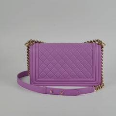 Chanel Old Medium Caviar Boy Purple