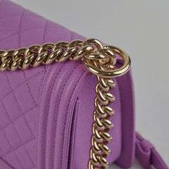 Chanel Old Medium Caviar Boy Purple