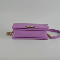 Chanel Old Medium Caviar Boy Purple