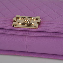 Chanel Old Medium Caviar Boy Purple