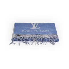 Louis Vuitton Blue Cashmere Scarf