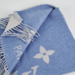 Louis Vuitton Blue Cashmere Scarf