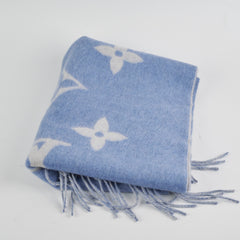 Louis Vuitton Blue Cashmere Scarf