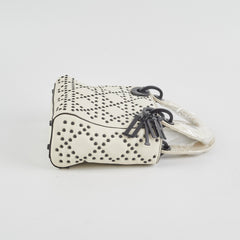Christian Dior Mini Lady Dior Studded Ivory