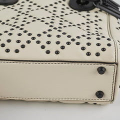Christian Dior Mini Lady Dior Studded Ivory