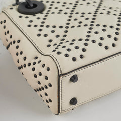 Christian Dior Mini Lady Dior Studded Ivory