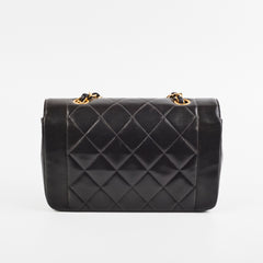 Chanel Small Vintage Diana Lambskin Black
