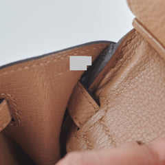 Hermes Birkin 25 Chai Togo - U Stamp