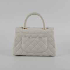 Chanel Coco Handle Small Caviar White