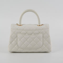 Chanel Coco Handle Small Caviar White