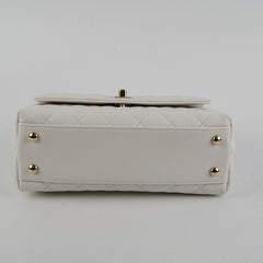 Chanel Coco Handle Small Caviar White