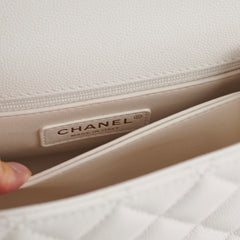 Chanel Coco Handle Small Caviar White