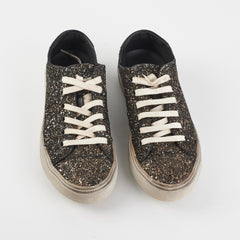 Saint Laurent Black Glitter Sneakers Size 35