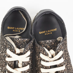 Saint Laurent Black Glitter Sneakers Size 35