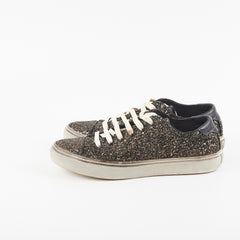 Saint Laurent Black Glitter Sneakers Size 35