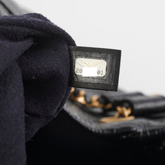 Chanel Black Croc Embossed Shopping Tote