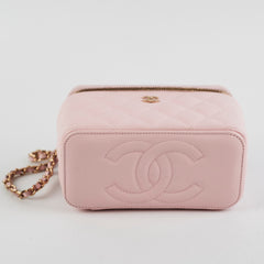 ITEM 34 - Chanel Pink Caviar Vanity Crossbody Bag