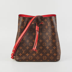 Louis Vuitton Neo Noe Red Monogram Shoulder Bag