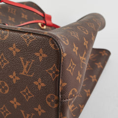 Louis Vuitton Neo Noe Red Monogram Shoulder Bag