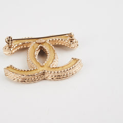 Chanel Gold Rhinestone Brooch Costume Jewellery