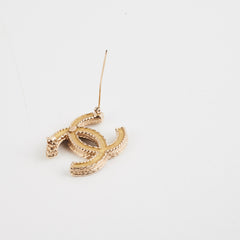 Chanel Gold Rhinestone Brooch Costume Jewellery