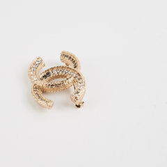 Chanel Gold Rhinestone Brooch Costume Jewellery