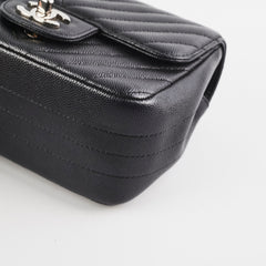 Chanel Mini Square Flap Black Caviar
