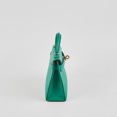 Hermes Mini Kelly Green Jade Epsom - Z Stamp