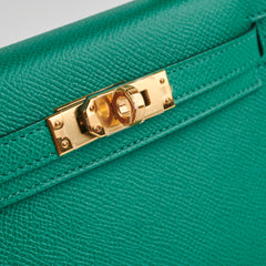 Hermes Mini Kelly Green Jade Epsom - Z Stamp