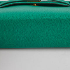 Hermes Mini Kelly Green Jade Epsom - Z Stamp