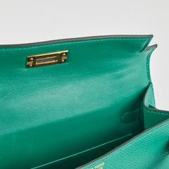 Hermes Mini Kelly Green Jade Epsom - Z Stamp