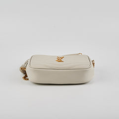 Saint Laurent Lou Mini Quilted Monogram Cream Camera Bag