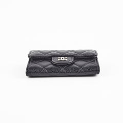Chanel Caviar Flap Cardholder Black