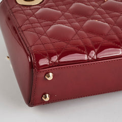 Christian Dior Lady Dior Mini Patent Red