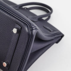 Hermes Birkin 25 Bleu Nuit Togo A Stamp