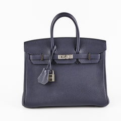 Hermes Birkin 25 Bleu Nuit Togo A Stamp