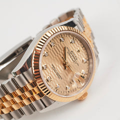 Rolex Datejust 36mm Two Toned with Diamonds Watch 126233